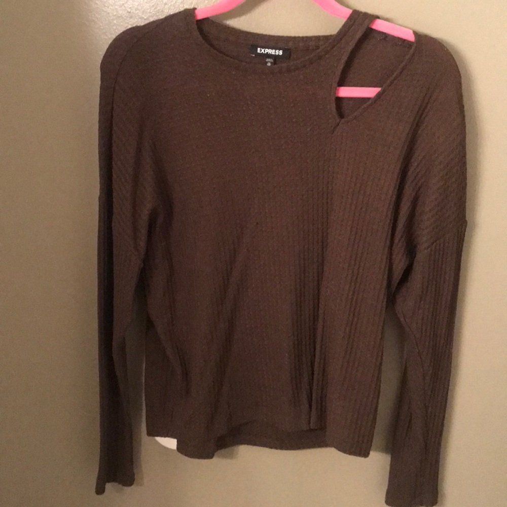 Express dark green sweater